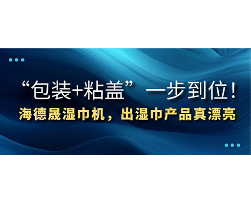 “包裝+粘蓋”一步到位！海德晟濕巾機(jī)，出濕巾產(chǎn)品真漂亮