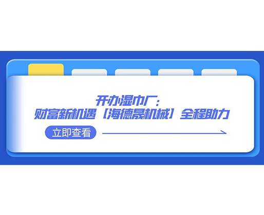 開辦濕巾廠：財(cái)富新機(jī)遇，【海德晟機(jī)械】全程助力